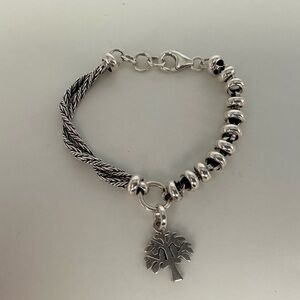 Silver Tree Charm Bracelet